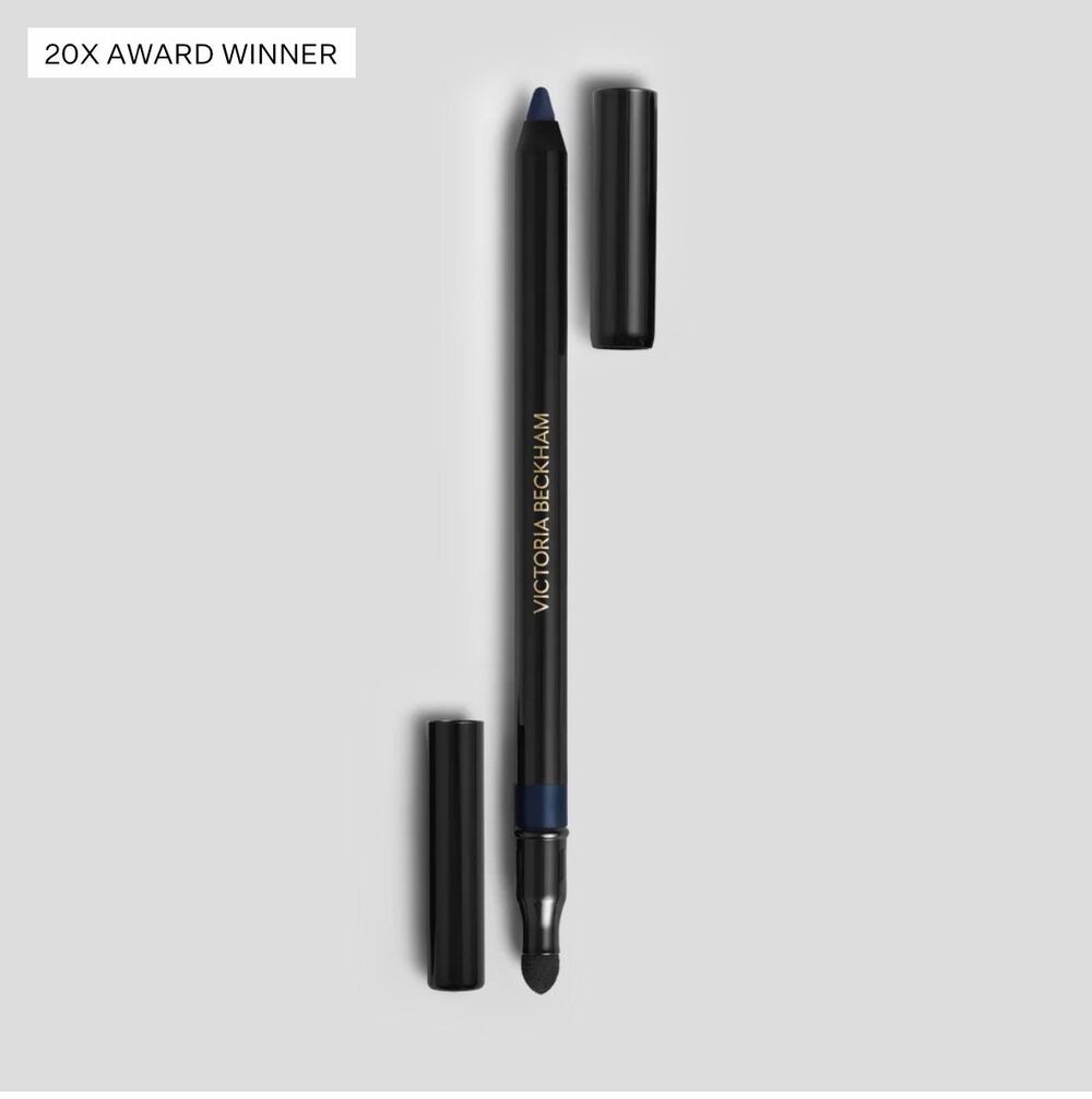New in box Victoria Beckham satin kajal eyeliner in navy noir with sharpener